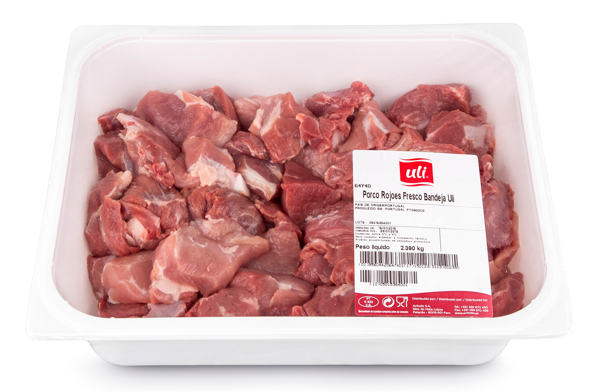 Porco Rojões Frescos Uli Bandeja Porco Rojões Frescos Uli Bandeja