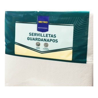Guardanapo Dobrvel 2 Folhas 30X40 cm Branco METRO Profissional 150 Un