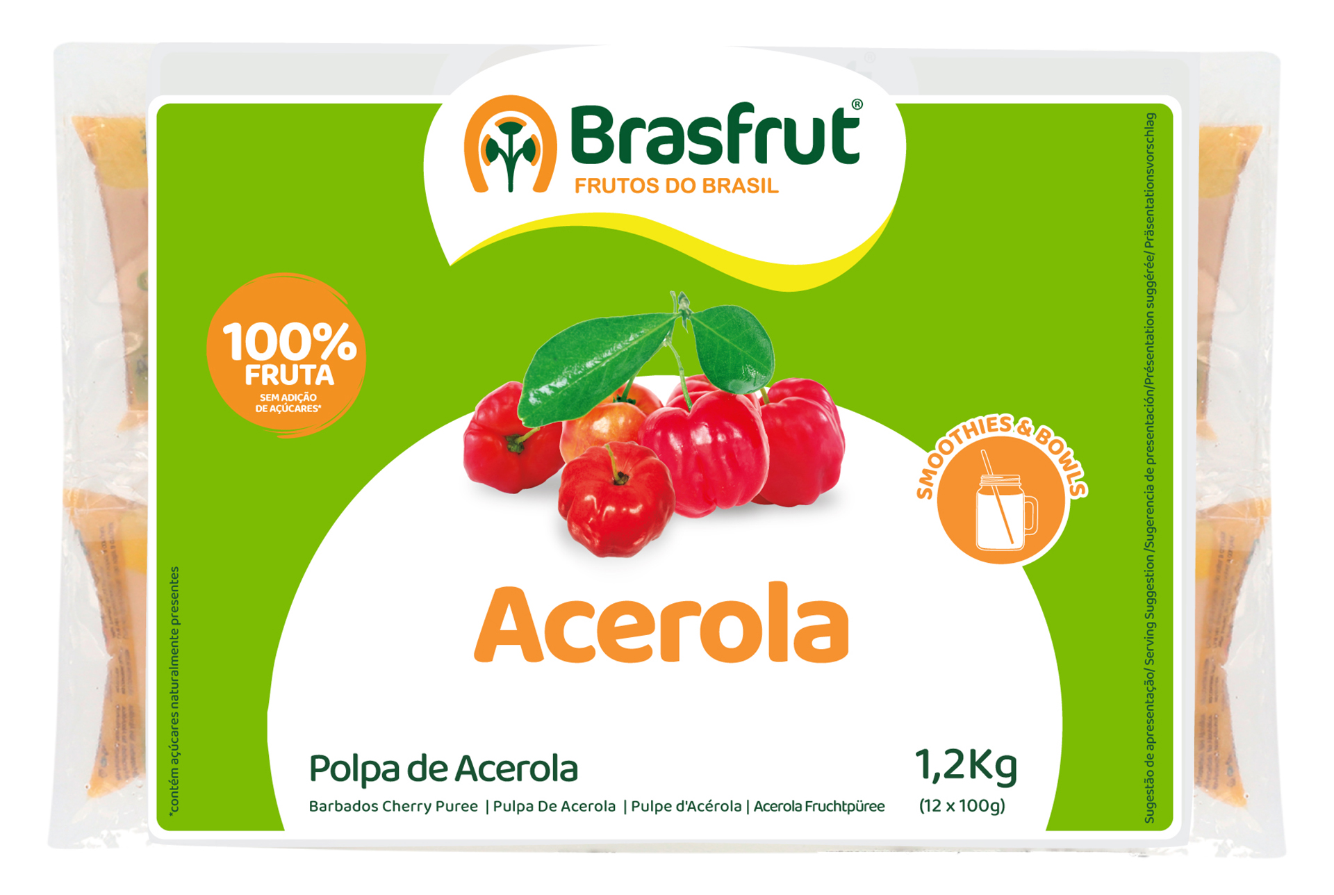 Polpa Fruta Acerola Congelada 12x100 g Polpa Fruta Acerola Congelada 12x100 g