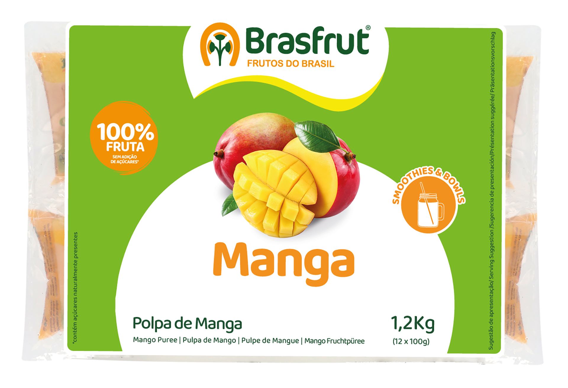 Polpa Fruta Manga Congelada 12x100 g Polpa Fruta Manga Congelada 12x100 g