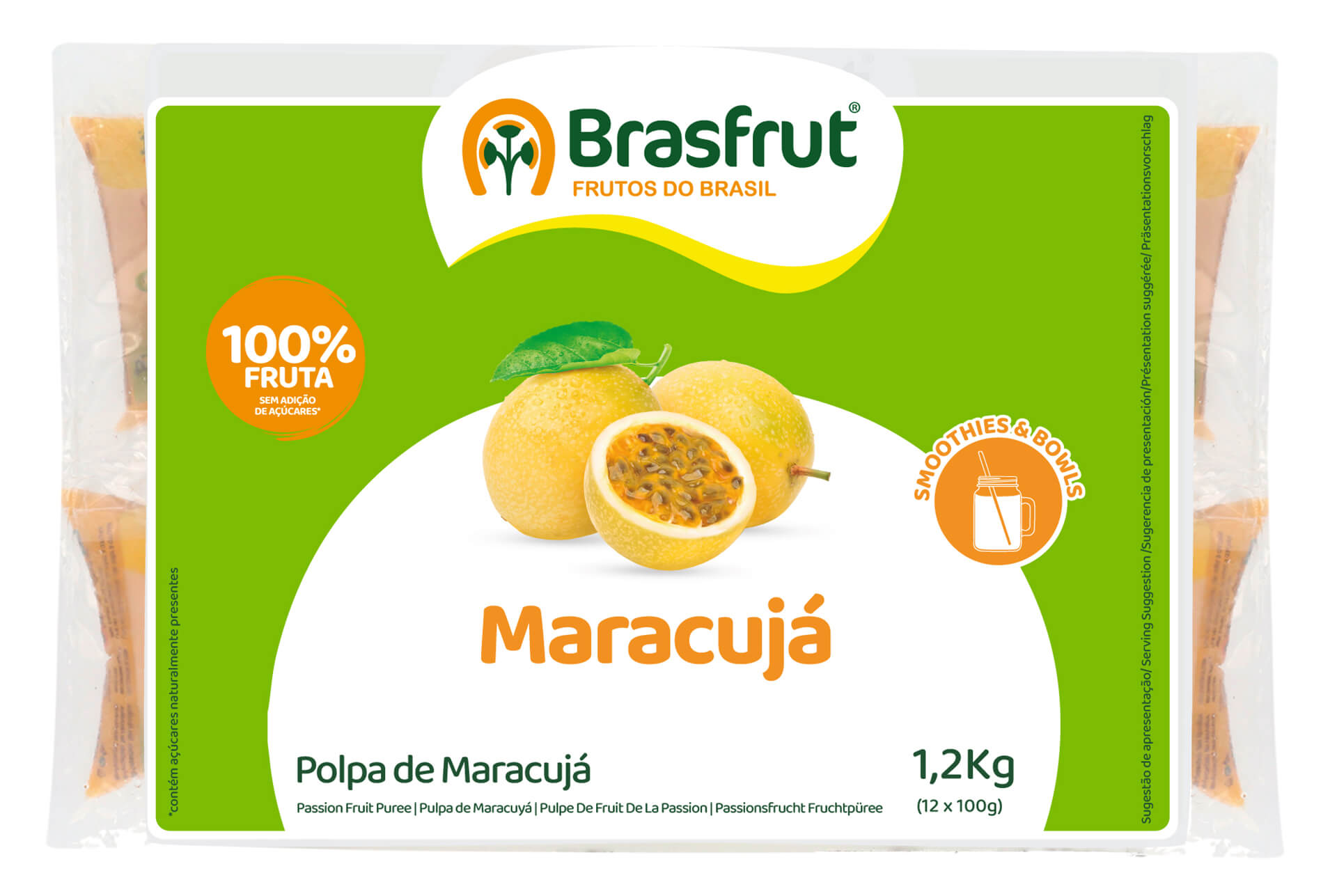 Polpa Fruta Maracujá Congelada 12x100 g Polpa Fruta Maracujá Congelada 12x100 g