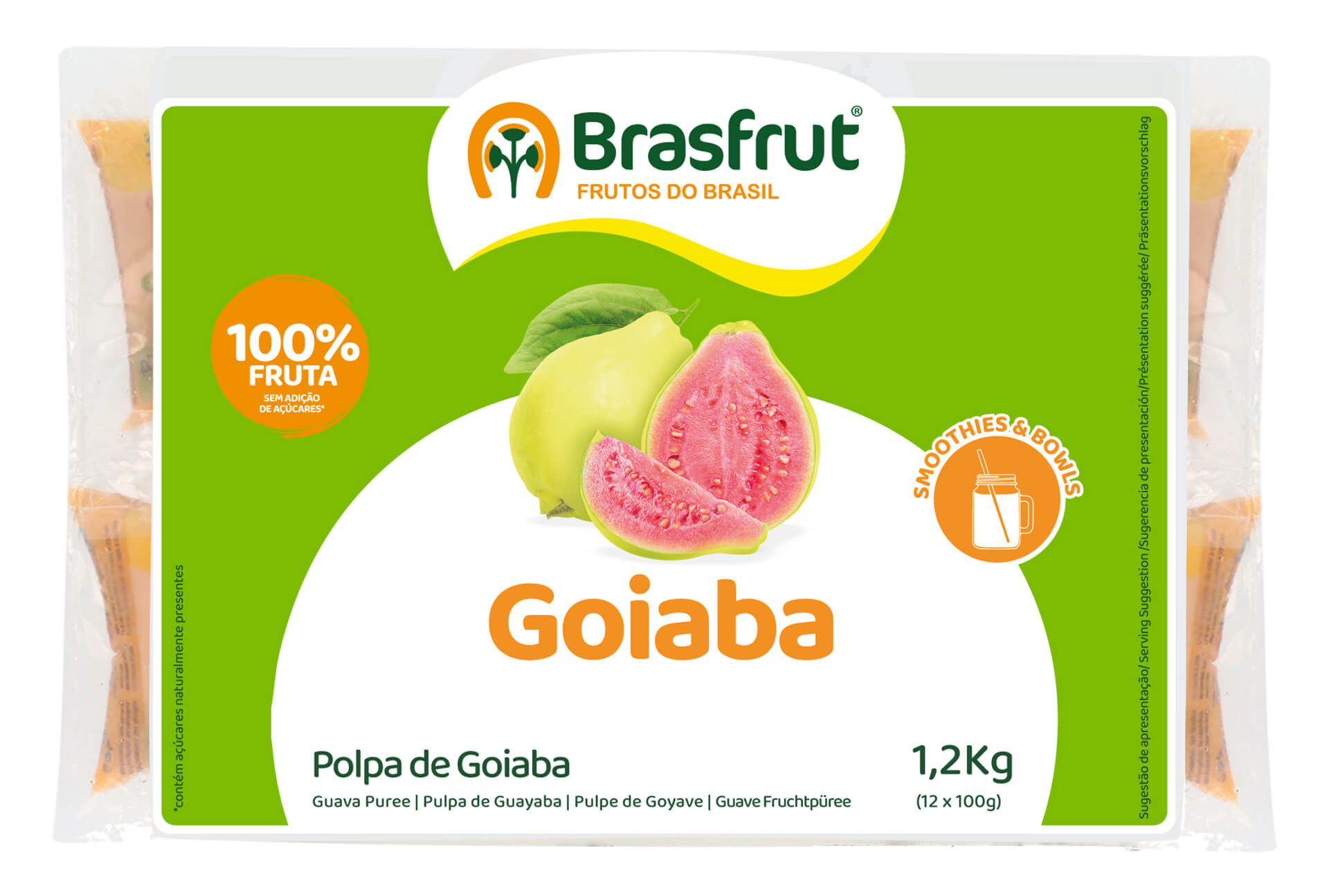 Polpa Fruta Goiaba Congelada 12x100 g