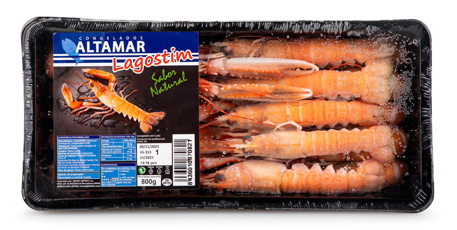 Lagostim 13/16 Congelado Reino Unido 800 g Lagostim 13/16 Congelado Reino Unido 800 g