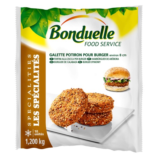 Hambrguer Abbora Congelado Bonduelle 6x1,2 kg