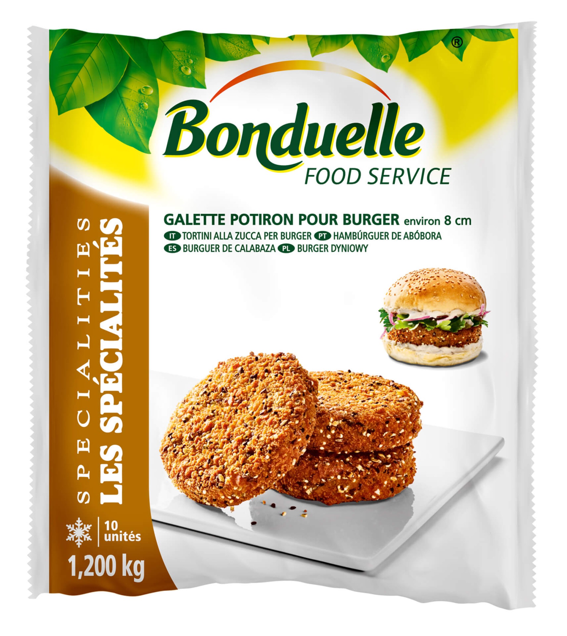 Hambúrguer Abóbora Congelado Bonduelle 6x1,2 kg Hambúrguer Abóbora Congelado Bonduelle 6x1,2 kg
