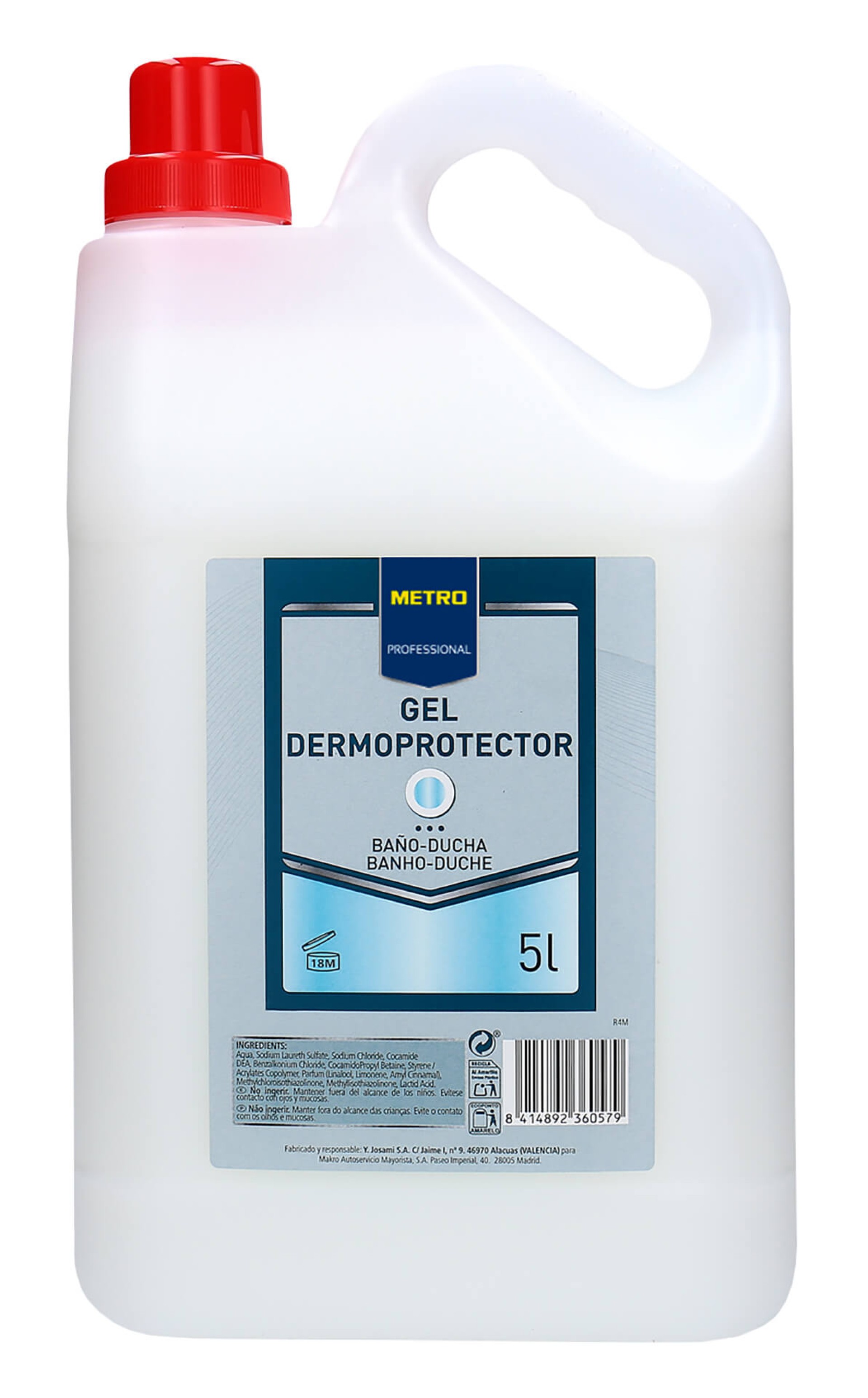 Gel Banho Dermoprotector METRO Profissional 5 l