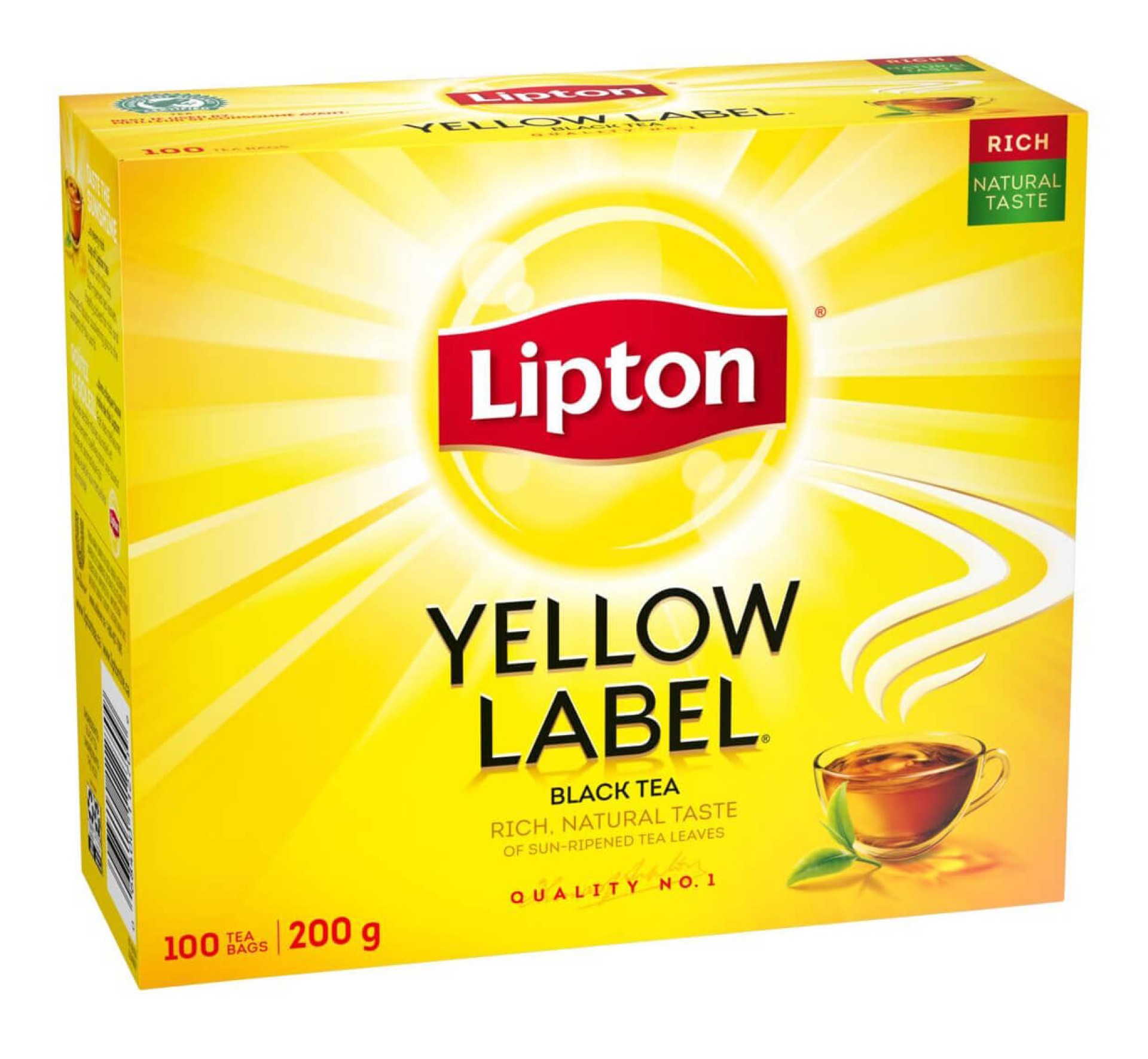 Chá Yellow Label Lipton 10x100 Saquetas Chá Yellow Label Lipton 10x100 Saquetas