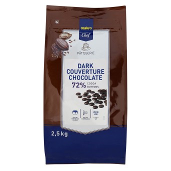 Chocolate Negro 72% Botes METRO Chef 2,5 kg