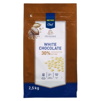 Chocolate Branco 30% Botes METRO Chef 2,5 kg