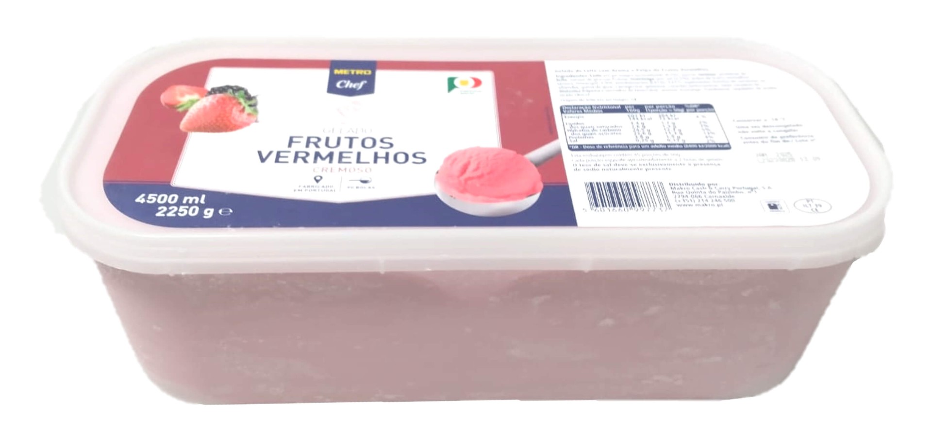 Gelado Frutos Vermelhos Congelado METRO Chef Cuba 4,5 l
