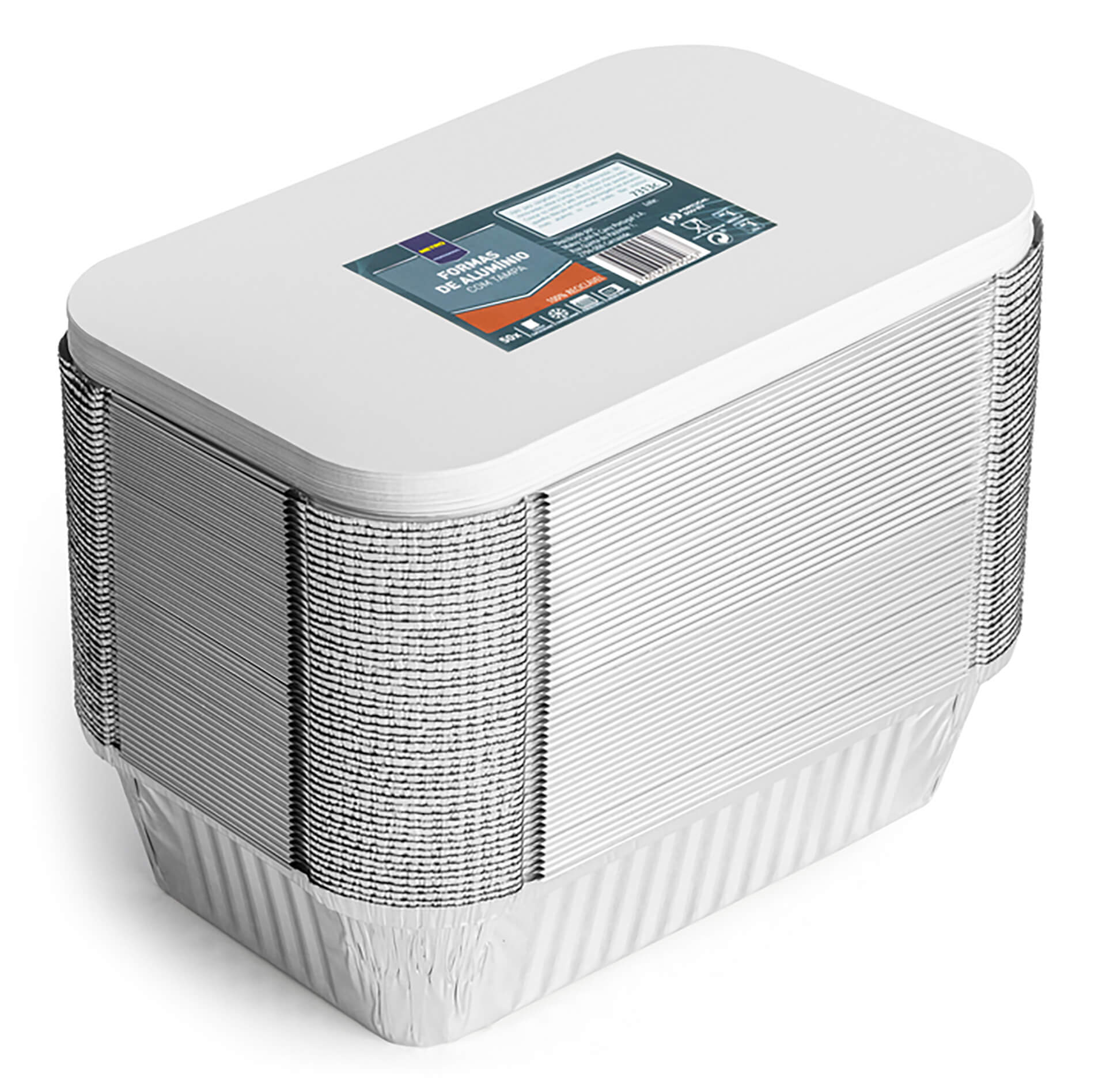 Forma Alum�nio c/ Tampa 1260 ml METRO Profissional Emb. 50 Un