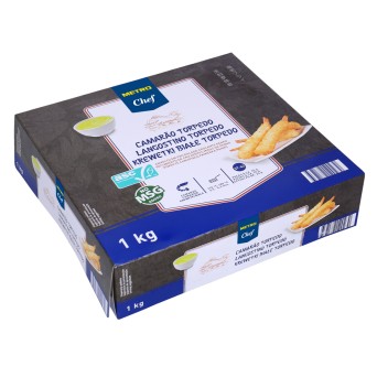 Camaro Torpedo Panado Congelado METRO Chef 1 kg
