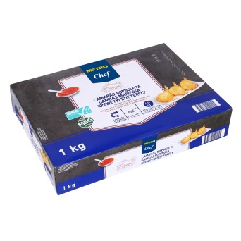 Camaro Borboleta Panado Congelado METRO Chef 1 kg