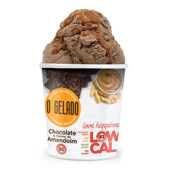 Gelado Chocolate Negro/Amendoim Congelado O Gelado 6x460 ml