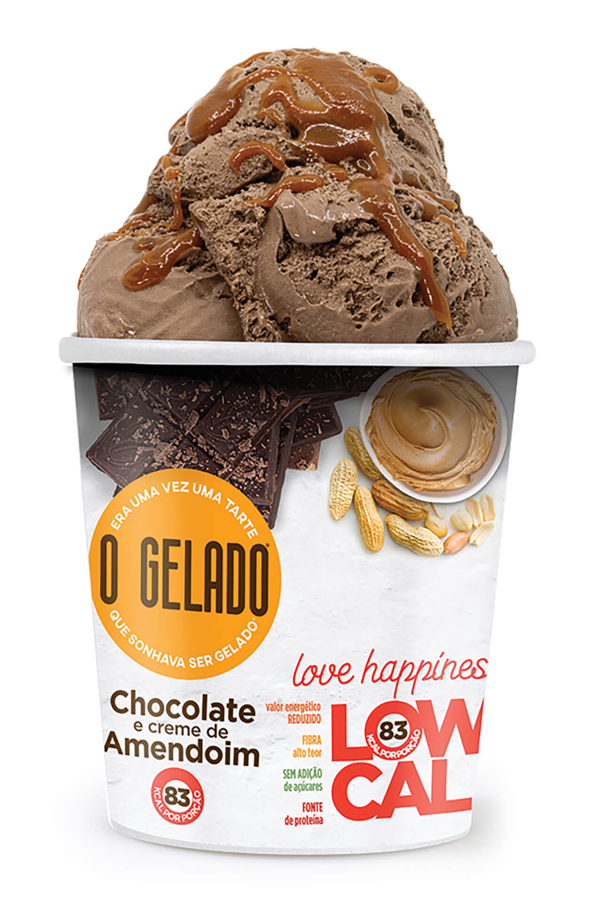 Gelado Chocolate Negro/Amendoim Congelado O Gelado 6x460 ml Gelado Chocolate Negro/Amendoim Congelado O Gelado 6x460 ml