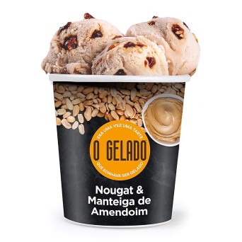 Gelado Nougat Manteiga Amendoim Congelado O Gelado 6x460 ml