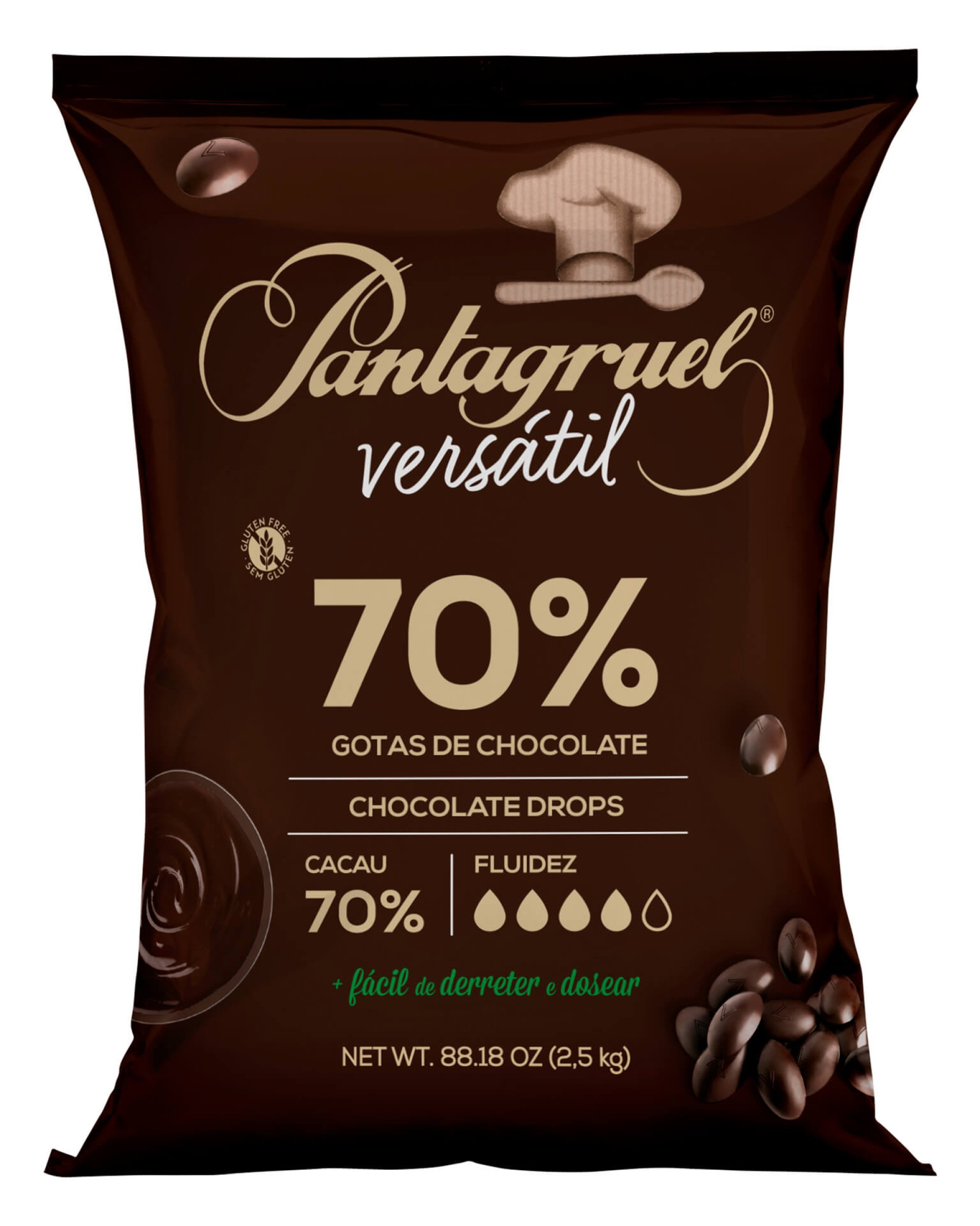 Chocolate Cacau 70% p/ Cobertura Pantagruel 2x2,5 kg