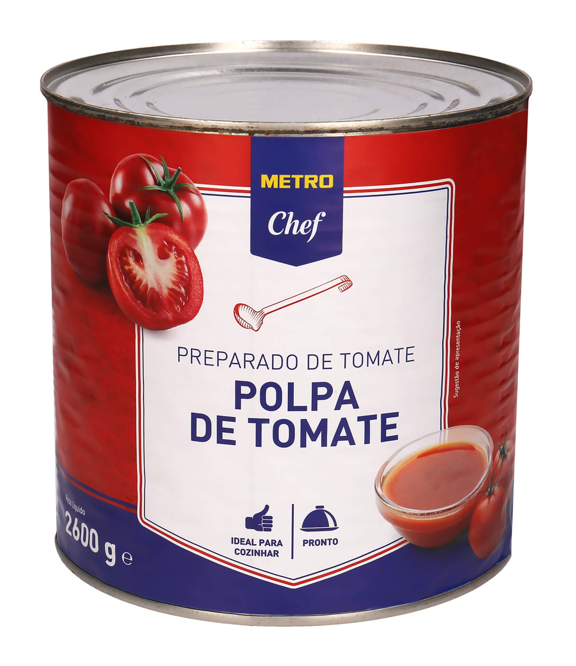 Polpa Tomate METRO Chef Lata 6x2,6 kg Polpa Tomate METRO Chef Lata 6x2,6 kg