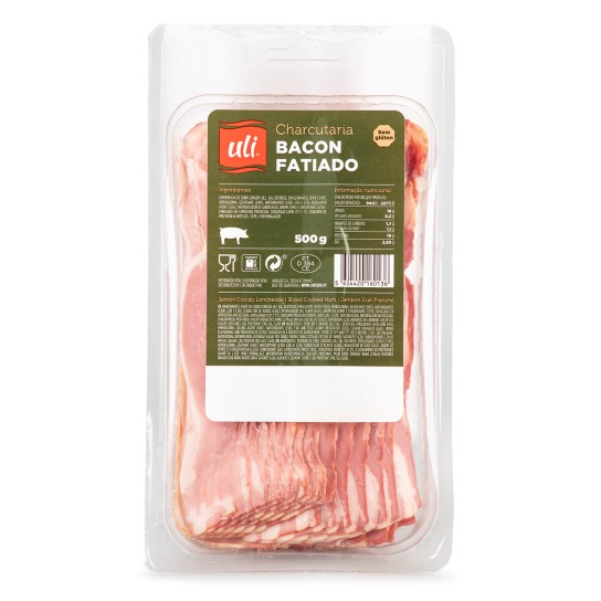 Bacon Fatiado Uli 500 g