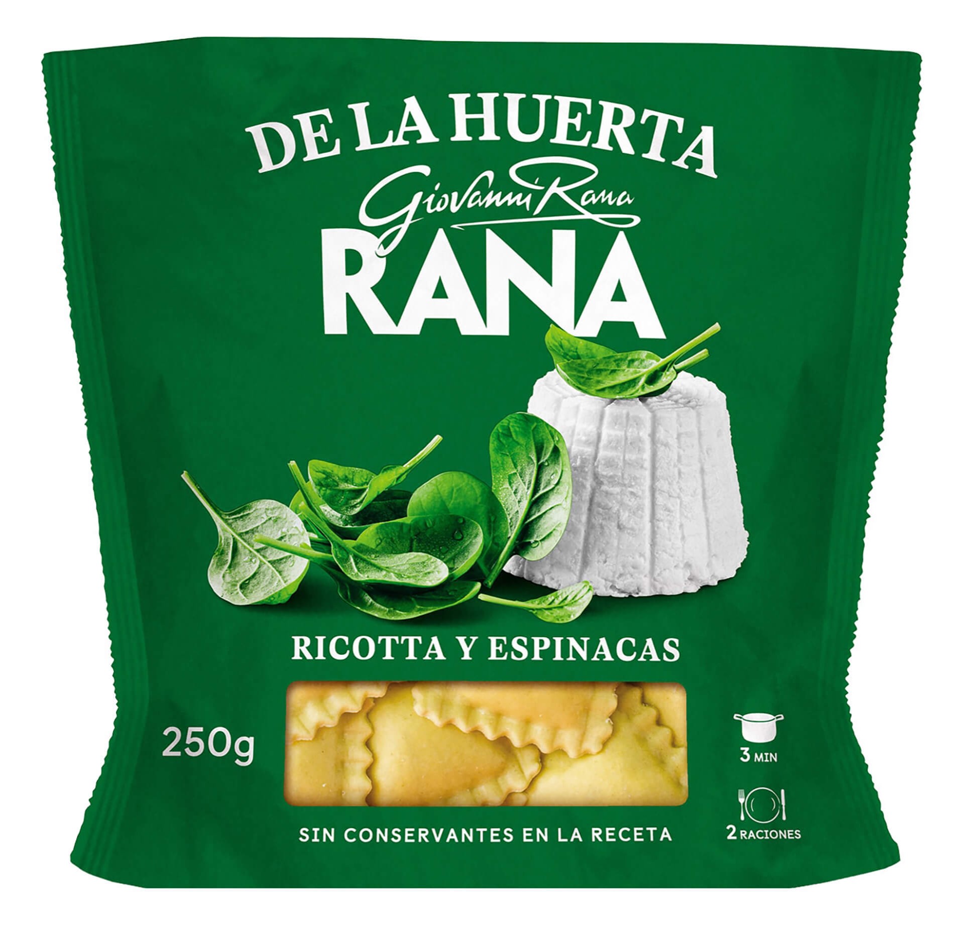 Massa Ravioli Ricotta/Espinafres Fresca Rana 8x250 g Massa Ravioli Ricotta/Espinafres Fresca Rana 8x250 g