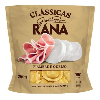 Massa Ravioli Fiambre/Queijo Fresca Rana 8x250 g