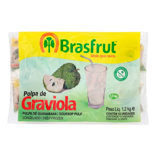 Polpa Fruta Graviola Congelada 12x100 g