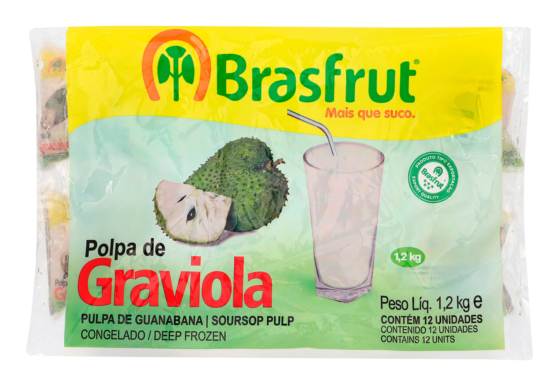 Polpa Fruta Graviola Congelada 12x100 g