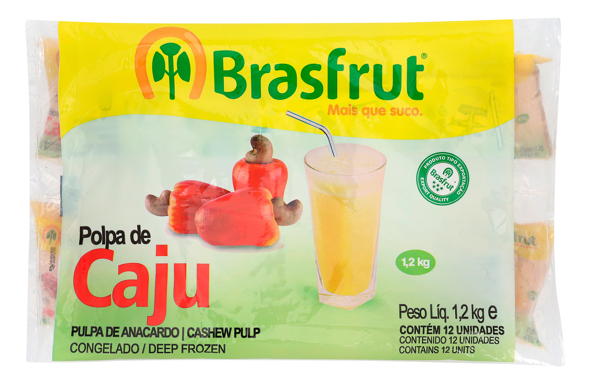 Polpa Fruta Caju Congelada 12x100 g