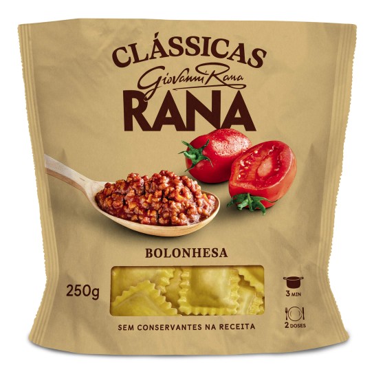 Massa Ravioli Bolonhesa Fresca Rana 8x250 g