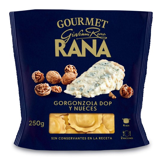 Massa Ravioli Gorgonzola c/ Nozes Fresca Rana 8x250 g