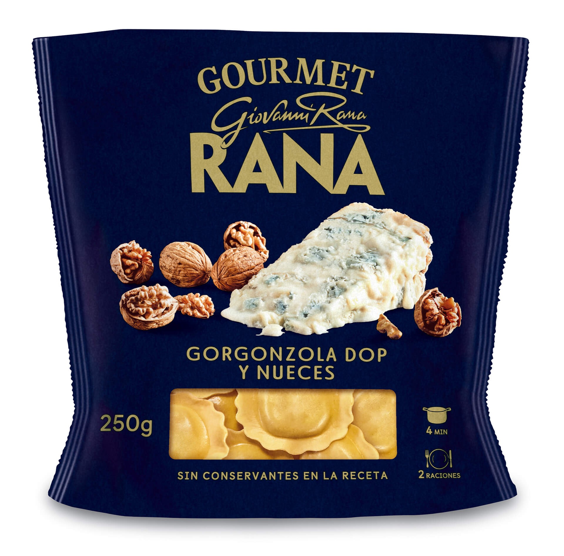 Massa Ravioli Gorgonzola c/ Nozes Fresca Rana 8x250 g Massa Ravioli Gorgonzola c/ Nozes Fresca Rana 8x250 g