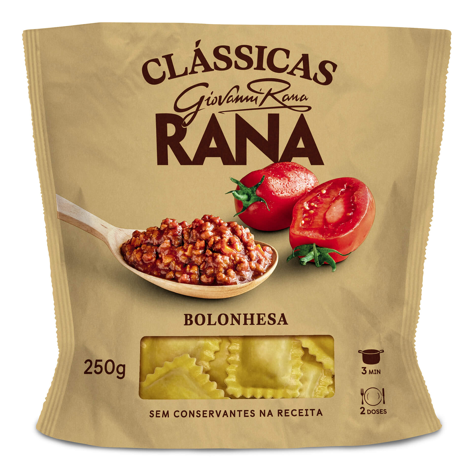 Massa Ravioli Bolonhesa Fresca Rana 8x250 g
