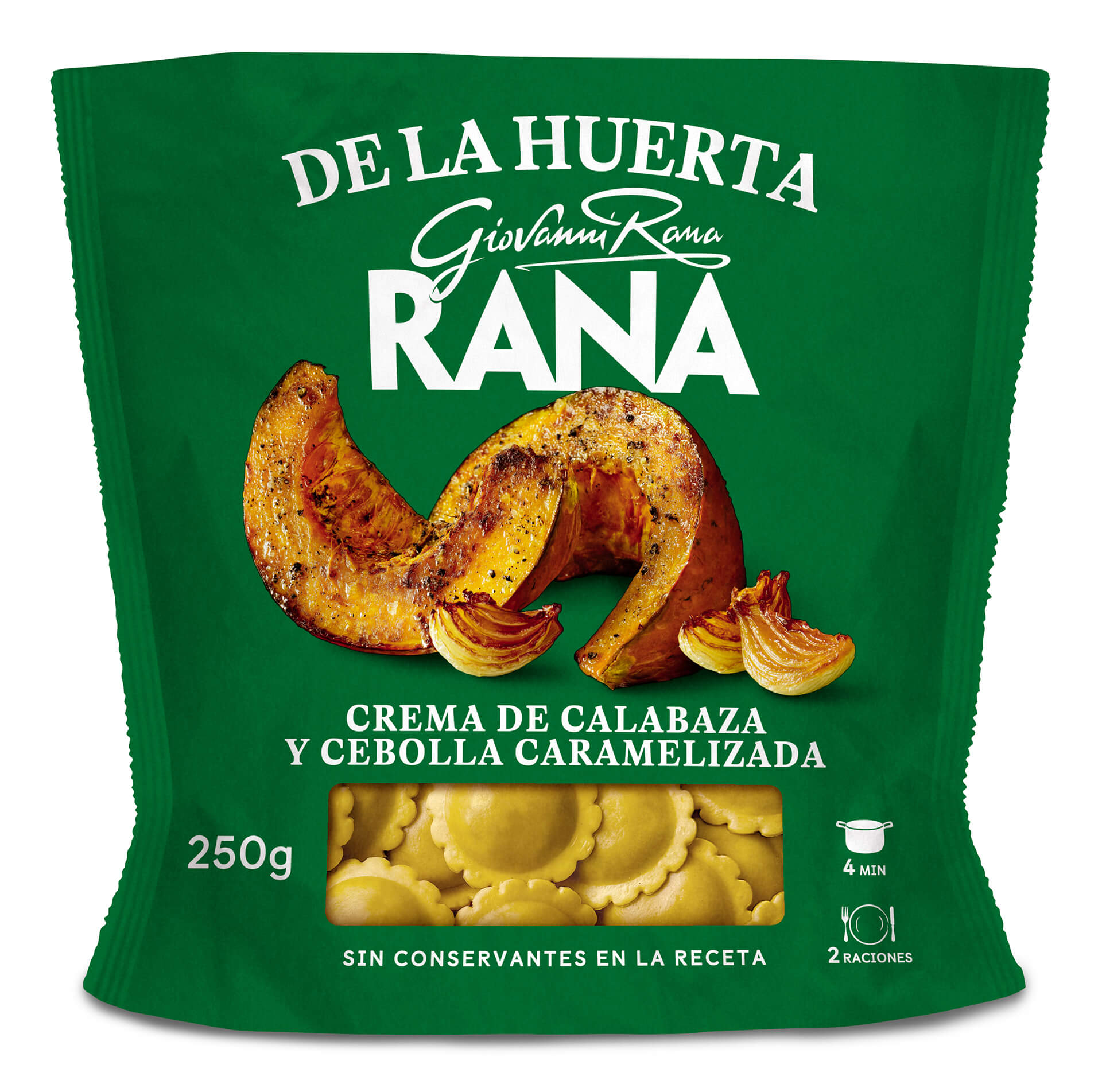 Massa Ravioli Abóbora/Cebola Caramelizada Fresca Rana 8x250 g Massa Ravioli Abóbora/Cebola Caramelizada Fresca Rana 8x250 g