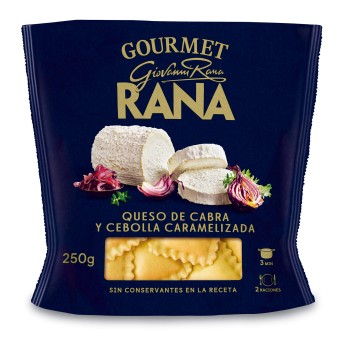 Massa Ravioli Queijo Cabra/Cebola Caramelizada Fresco Rana 8x250 g