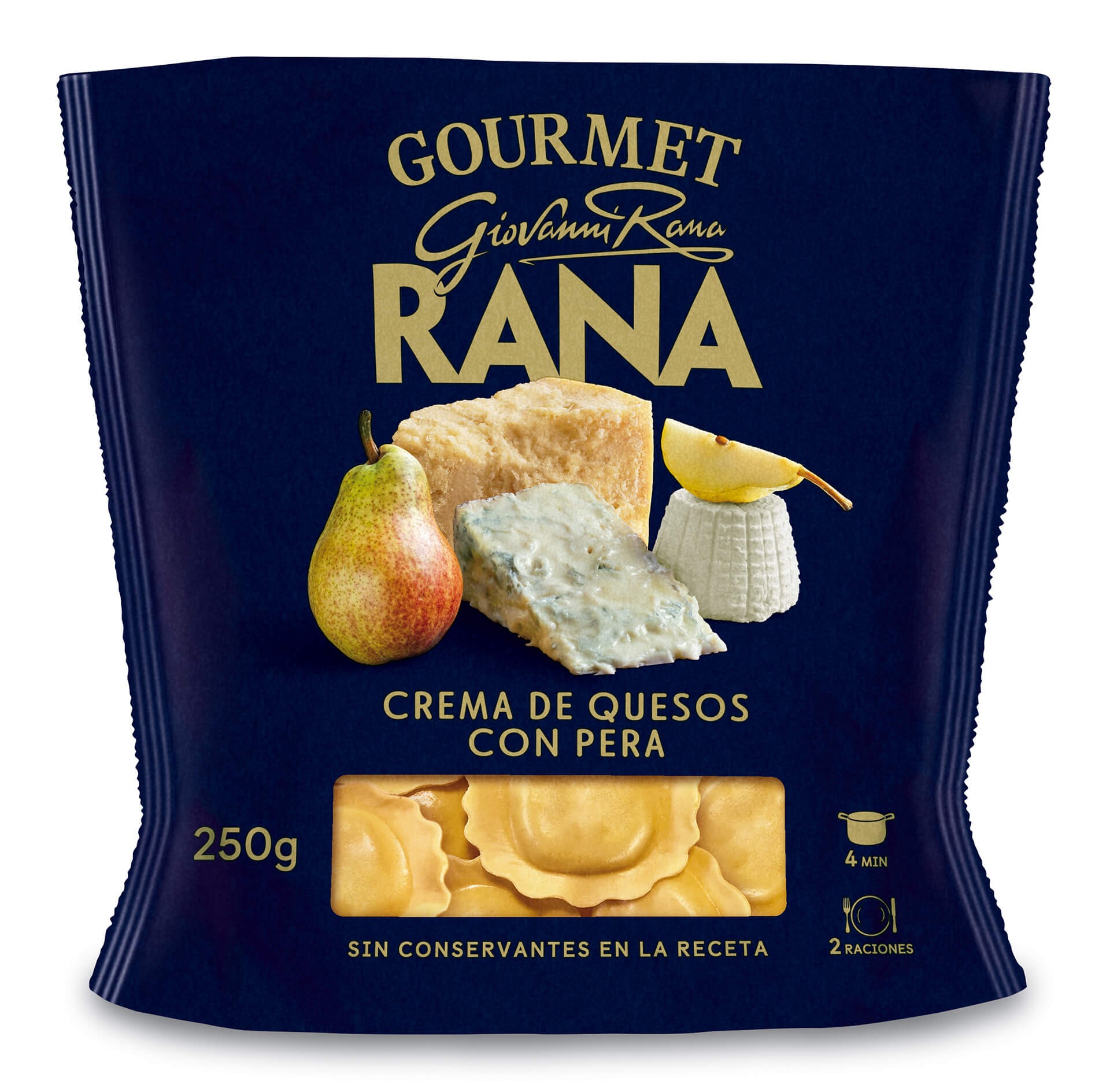 Massa Ravioli P�ra/Queijo Fresca Rana 8x250 g