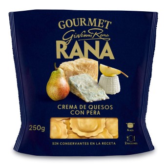 Massa Ravioli Pra/Queijo Fresca Rana 8x250 g