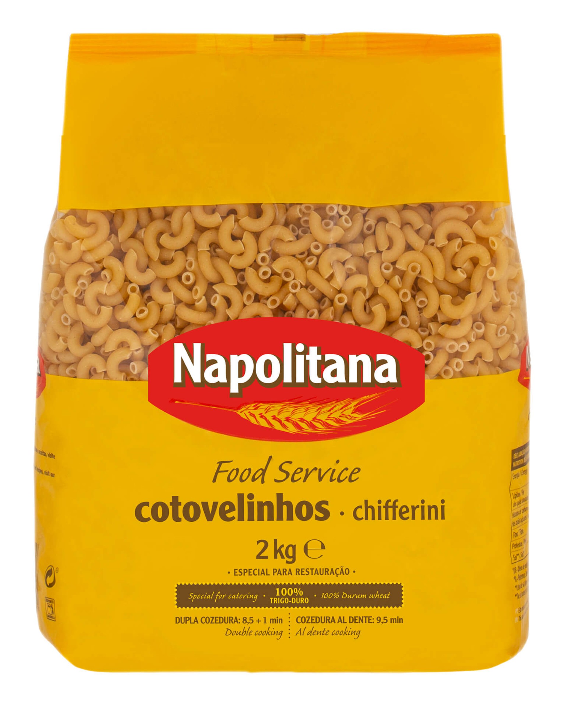 Massa Cotovelinhos Napolitana 6x2 kg
