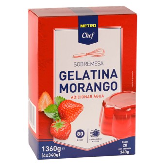 Gelatina Morango METRO Chef 4x340 g