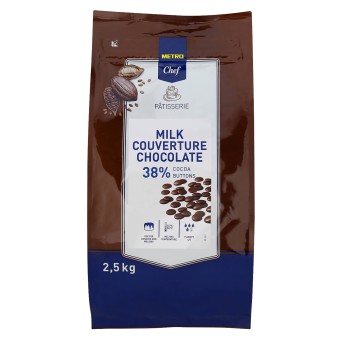 Chocolate Leite 38% Botes METRO Chef 2,5 kg
