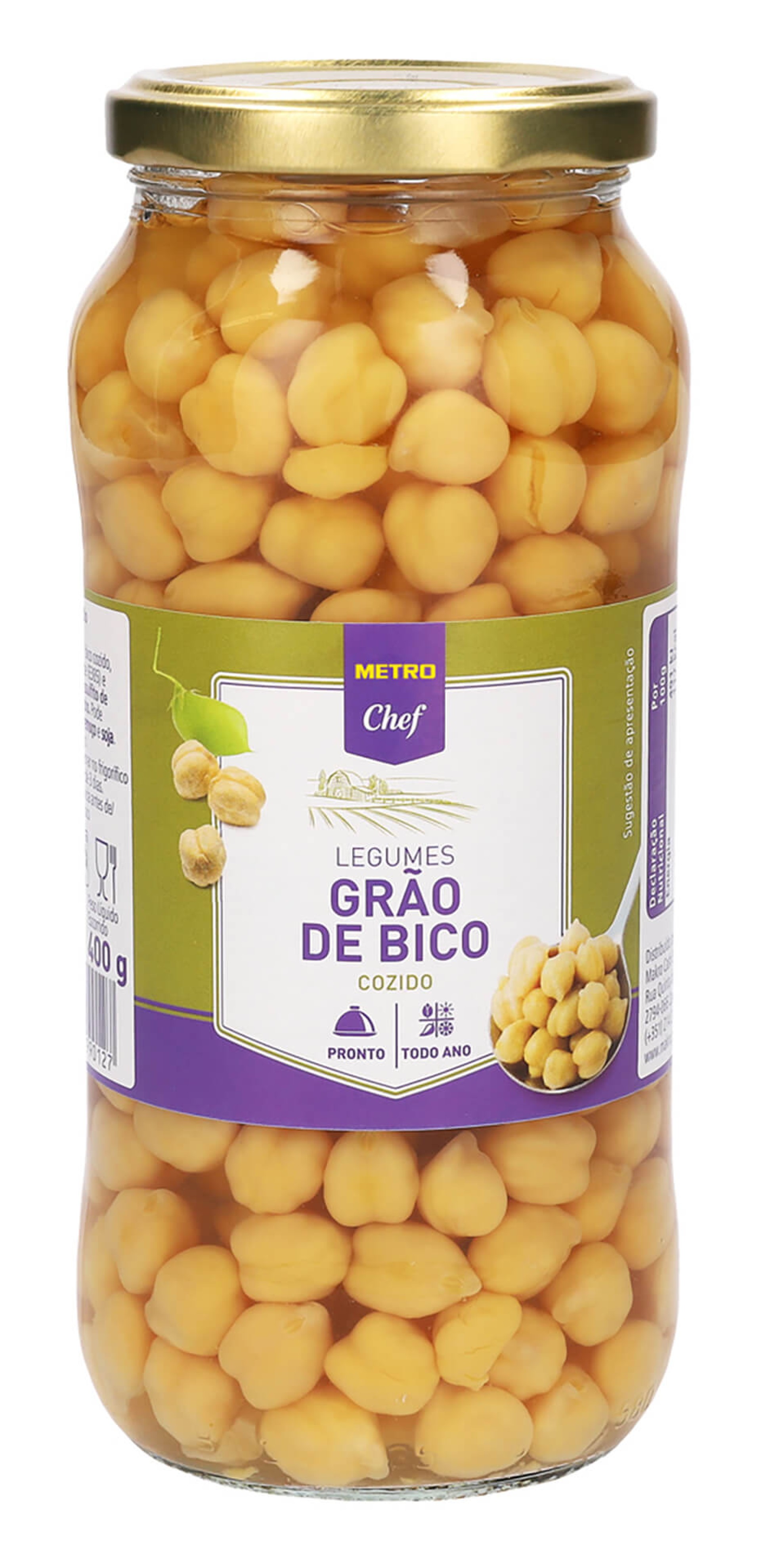 Gr�o de Bico Frasco METRO Chef 12x540 g