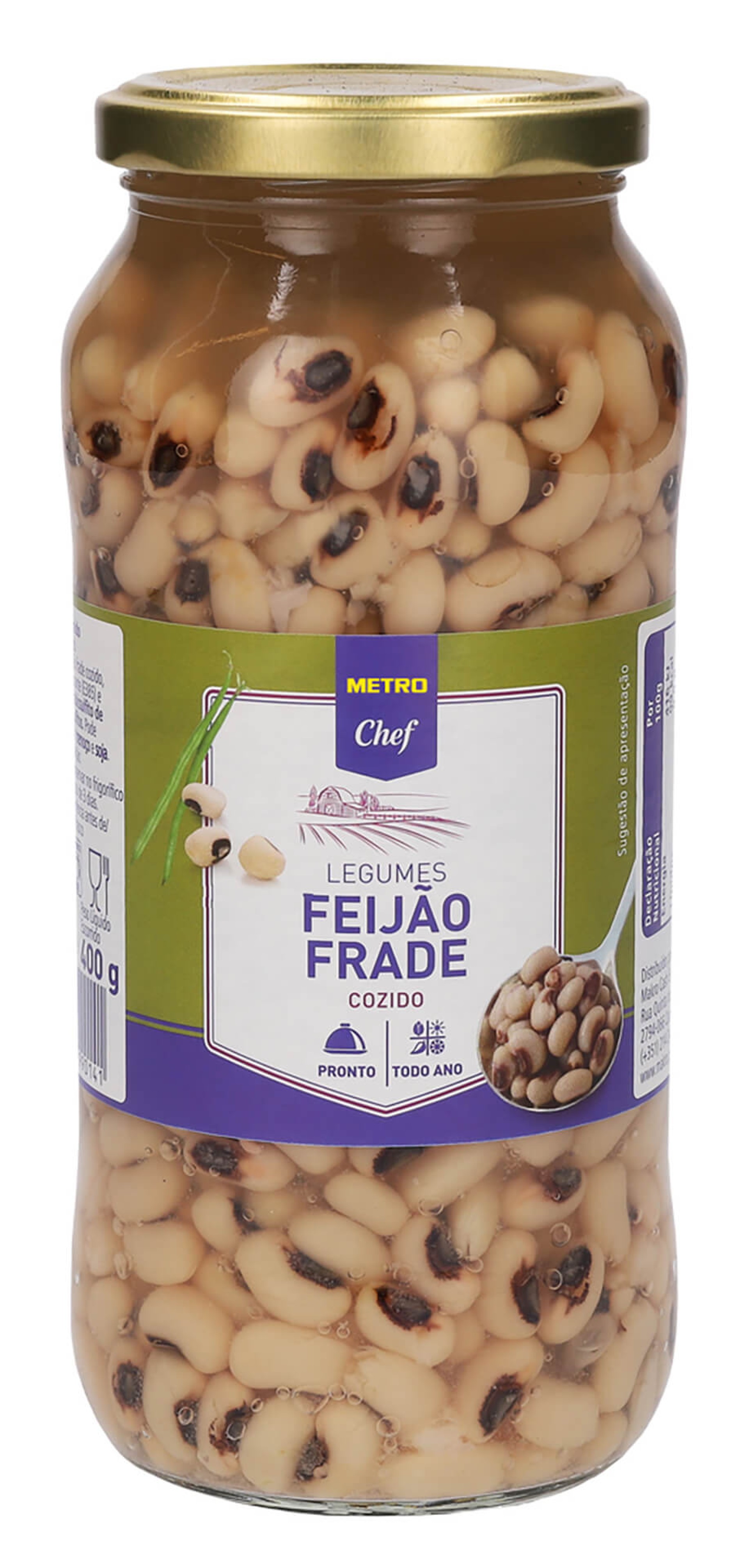 Feijão Frade METRO Chef Frasco 12x540 g Feijão Frade METRO Chef Frasco 12x540 g