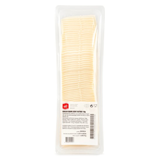 Queijo Edam Fatiado Light Uli 1 kg
