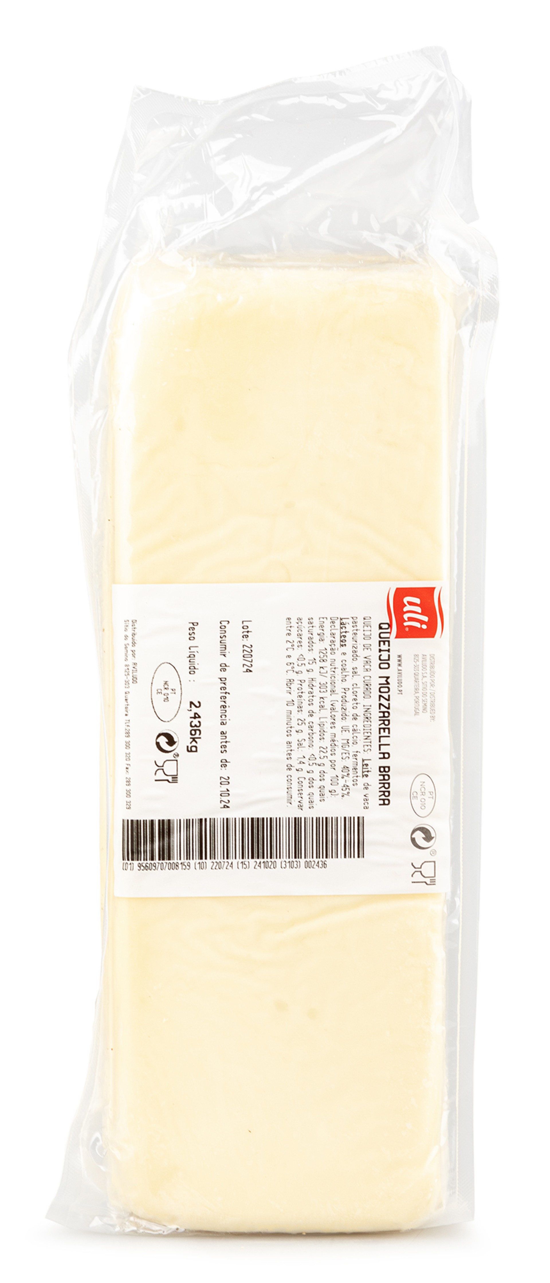 Queijo Mozzarella Barra Uli