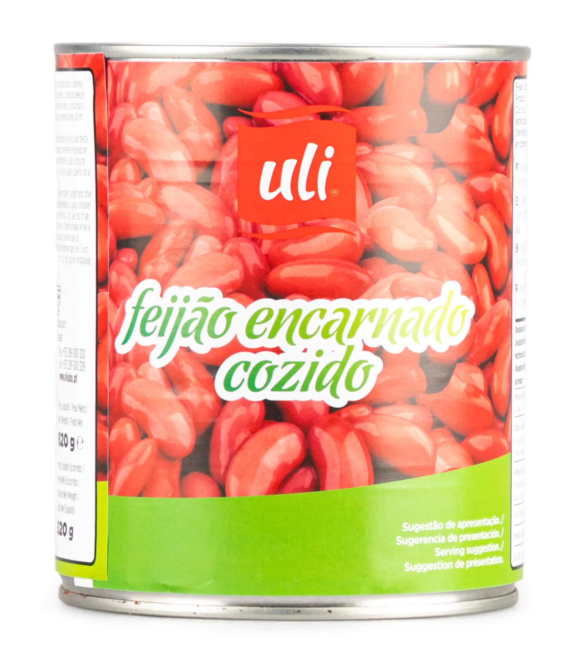 Feijão Encarnado Cozido Uli 12x820 g Feijão Encarnado Cozido Uli 12x820 g