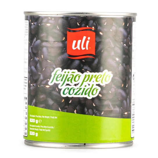 Feijo Preto Cozido Uli 12x820 g