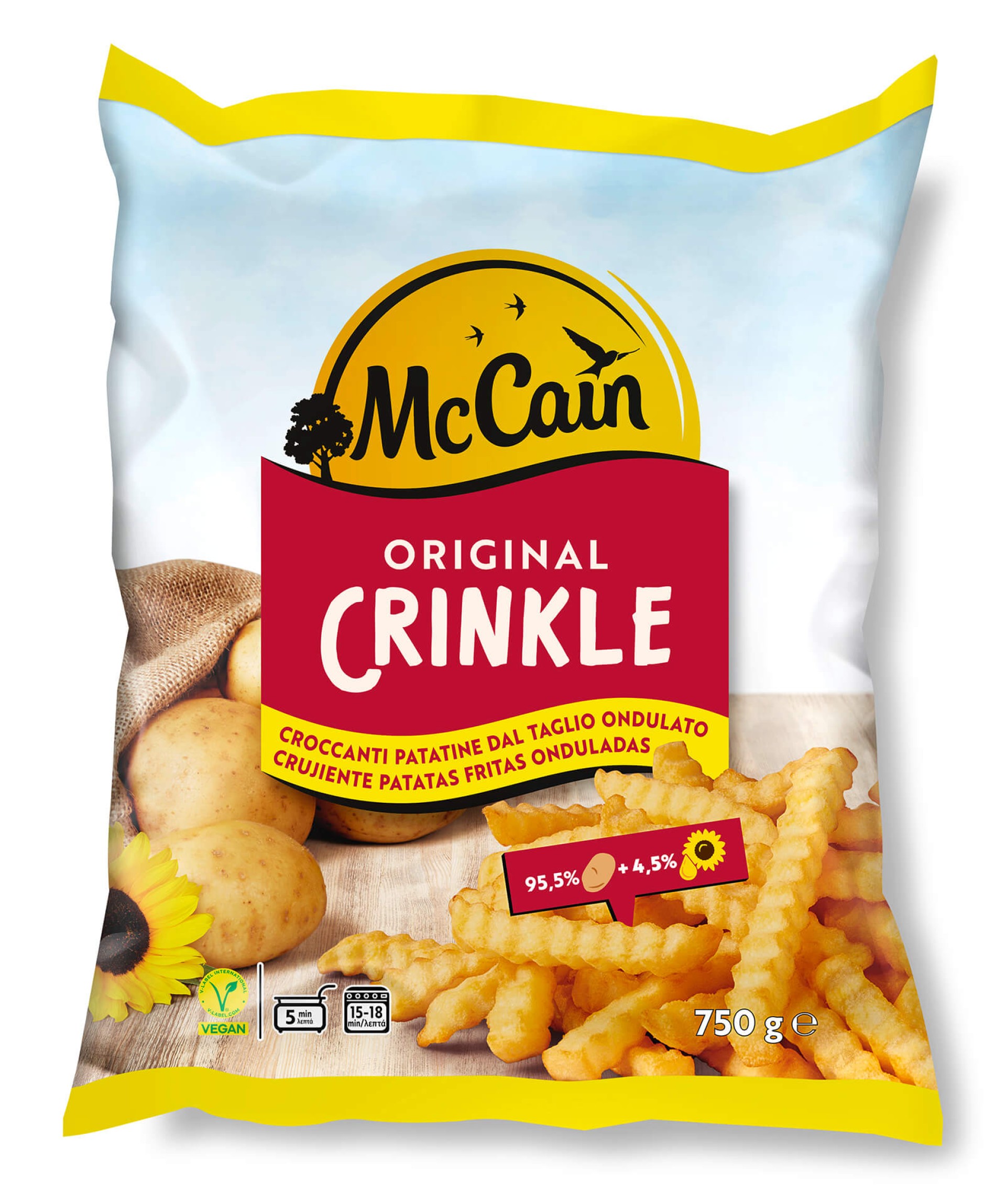 Batata Original Crinkle Congelada McCain 12x750 g Batata Original Crinkle Congelada McCain 12x750 g