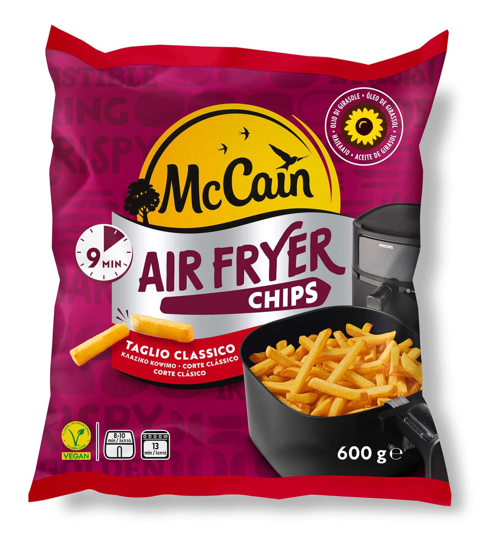Batata Forno Chips Congelada McCain 12x600 g