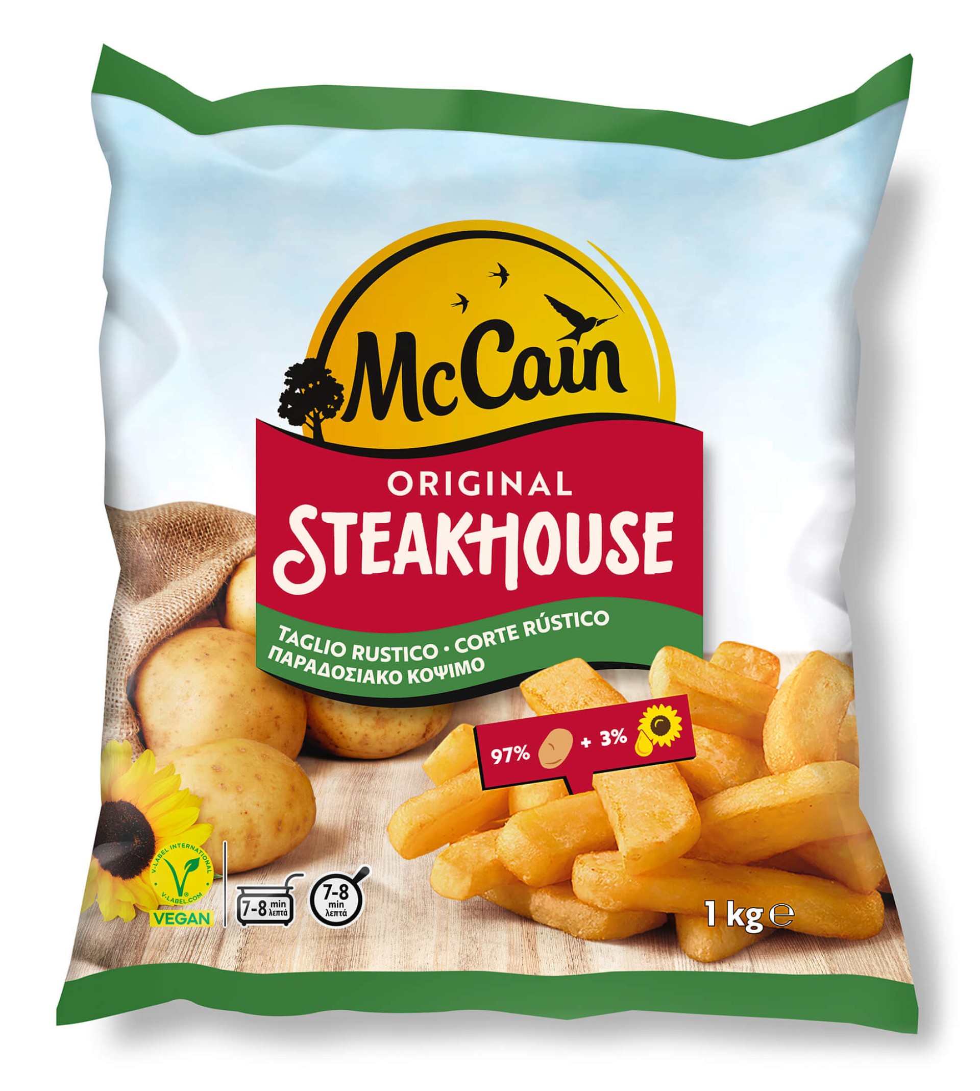 Batata Steakhouse Congelada McCain10x1 kg Batata Steakhouse Congelada McCain10x1 kg