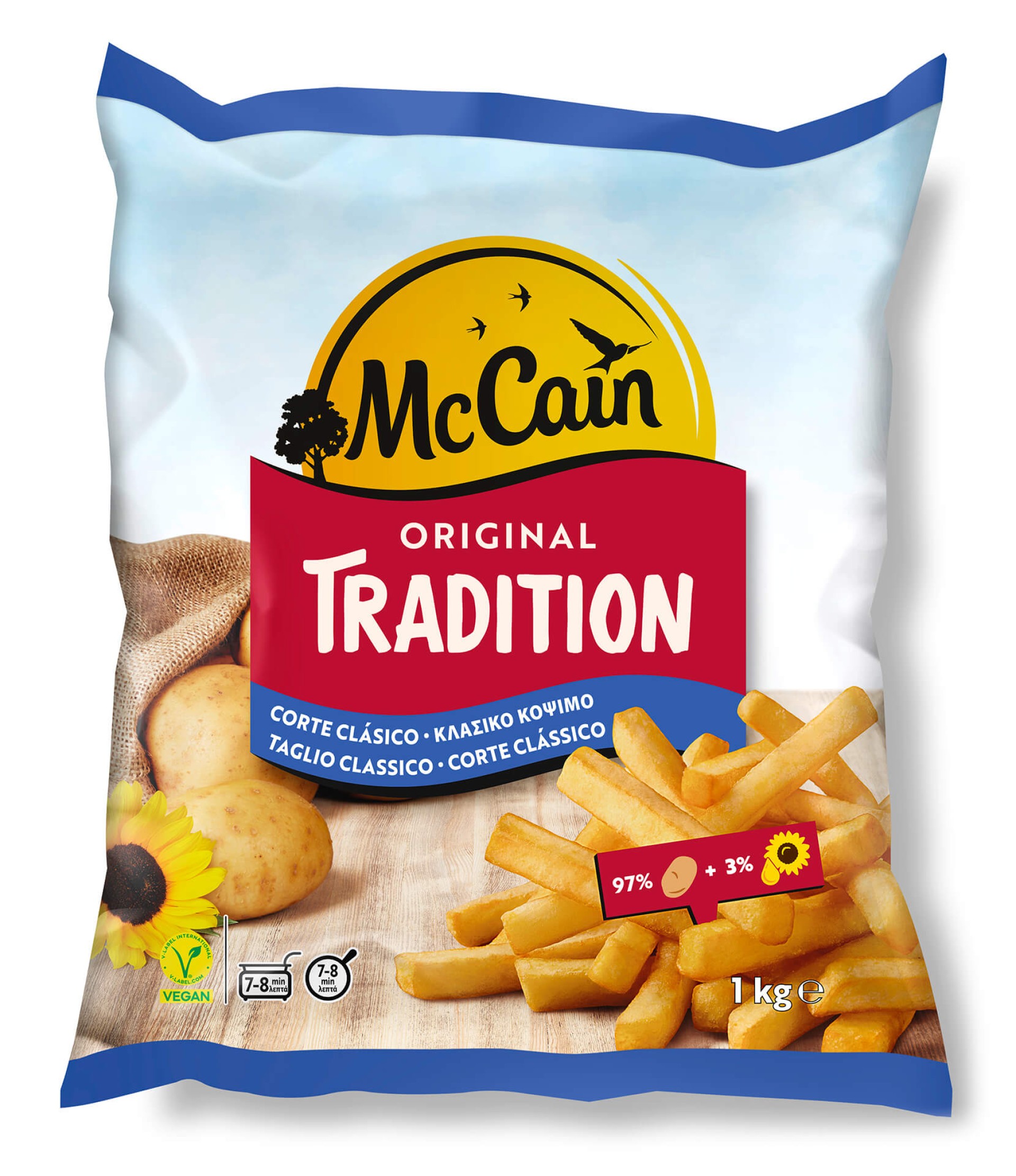 Batata Tradition Congelada McCain 12x1 kg Batata Tradition Congelada McCain 12x1 kg