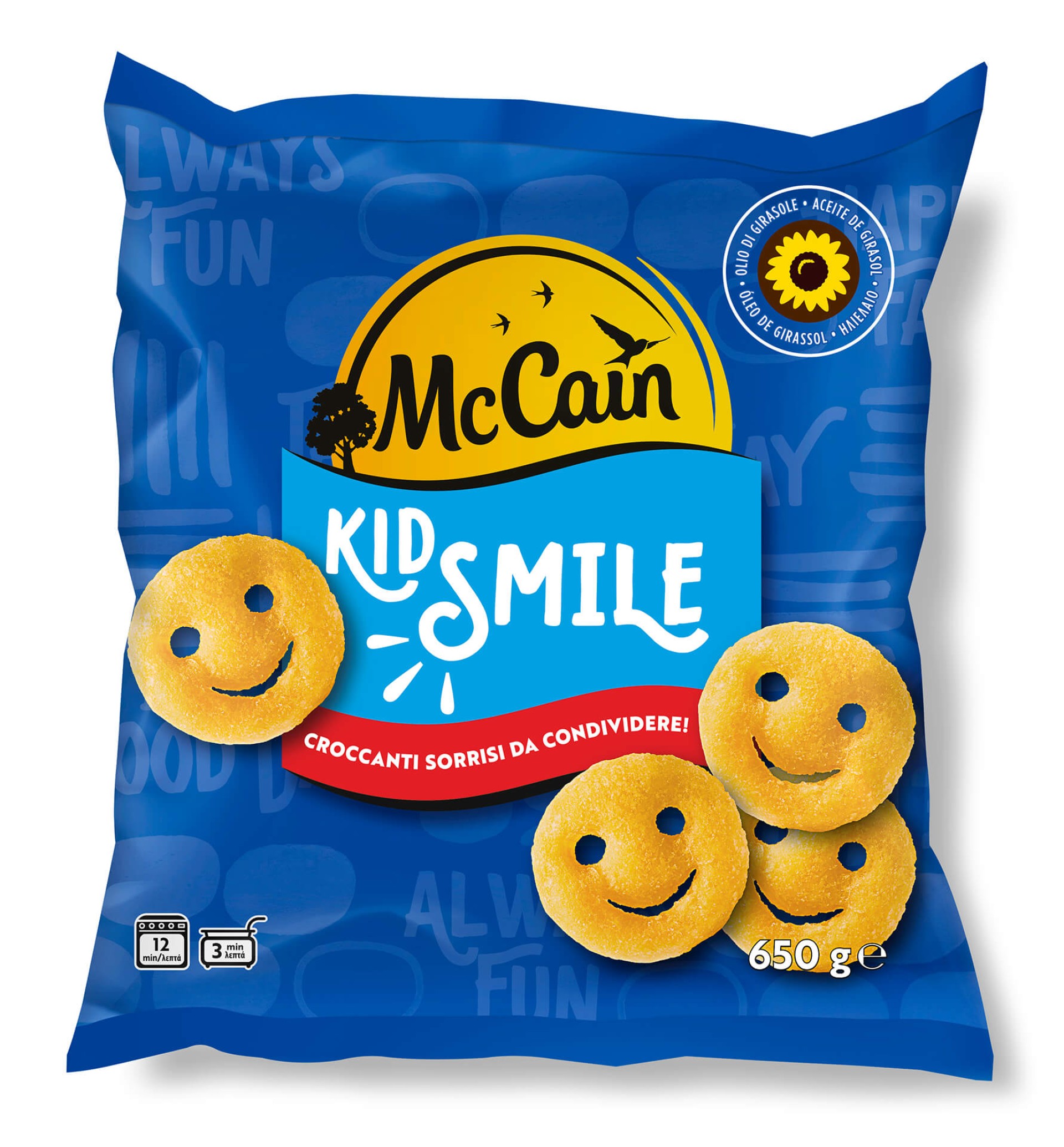 Batata Kid Smile Congelada McCain 12x650 g
